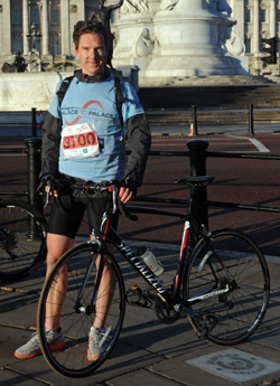 Benedict Cumberbatch at the Prince's Trust Palace to Palace Bike Ride