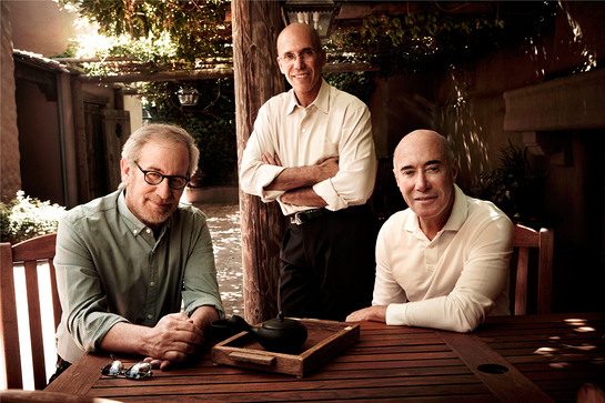 Steven Spielberg, Jeffrey Katzenberg and David Geffen Donate $30 Million Each Towards The $350 Million MPTF Campaign. Left to right: Steven Spielberg, Jeffrey Katzenberg, David Geffen.