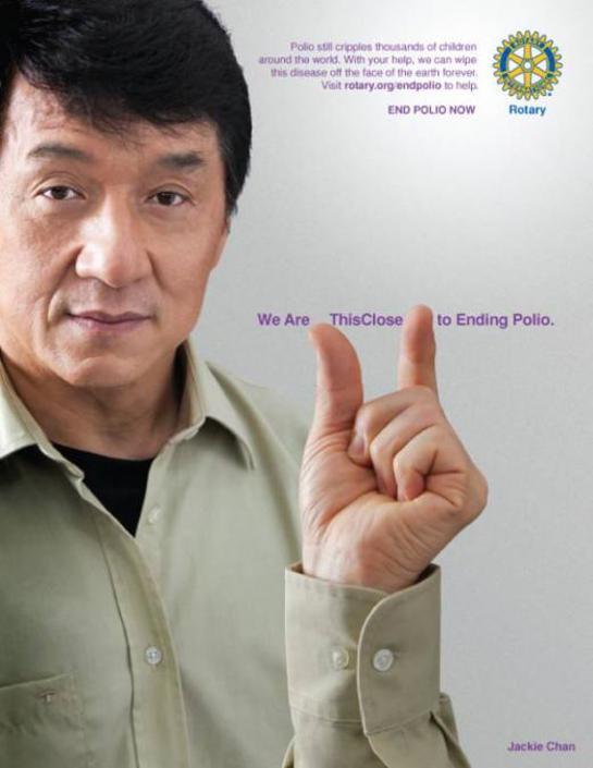 Jackie Chan This Close To Ending Polio