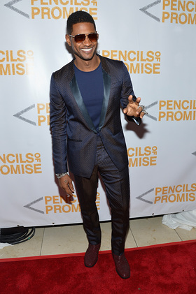 Usher on the Red Carpet at Pencils of Promise Gala