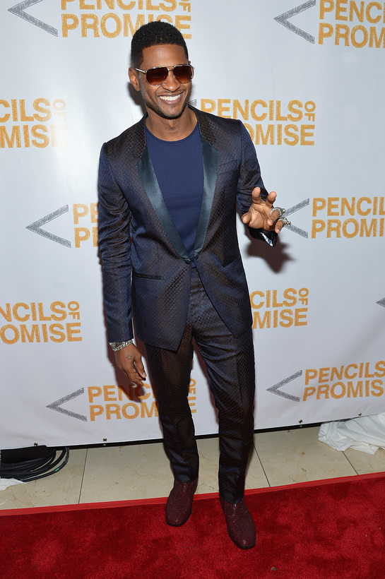 Usher Attends Pencils Of Promise Gala Look to the Stars