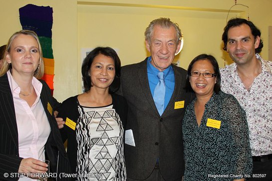 Jennifer Fear, Sir Ian McKellen and the Step Forward Team