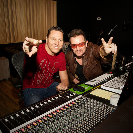 Tiesto and Bono collaborate for (RED) on U2's 'Pride' at Converse Rubber Tracks Studio Tiesto and Bono collaborate for (RED) on U2's 'Pride' at Converse Rubber Tracks Studio