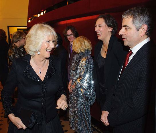 Duchess of Cornwall Meets Rowan Atkinson and Miranda Hart