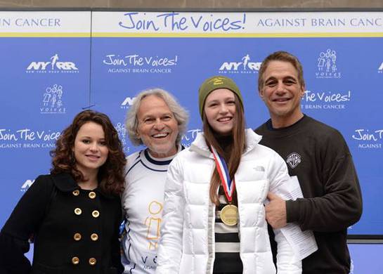 Olympic Silver Medalist Sasha Cohen, Voices Against Brain Cancer founder Mario Lichtenstein, Kayla Thomas and Tony Danza – Kayla is awarded for her contributions toward advancing brain cancer research, including raising over $7k in this year's Run/Walk