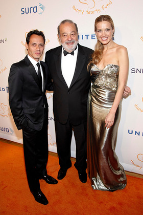 Marc Anthony, Carlos Slim, Petra Nemcova