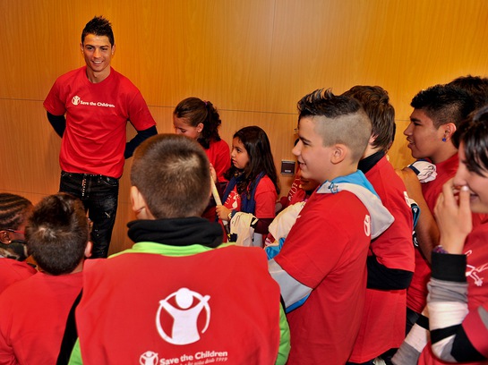 Real Madrid's Cristiano Ronaldo is kicking off the New Year as Save the Children's new Global Artist Ambassador. Real Madrid's Cristiano Ronaldo is kicking off the New Year as Save the Children's new Global Artist Ambassador.