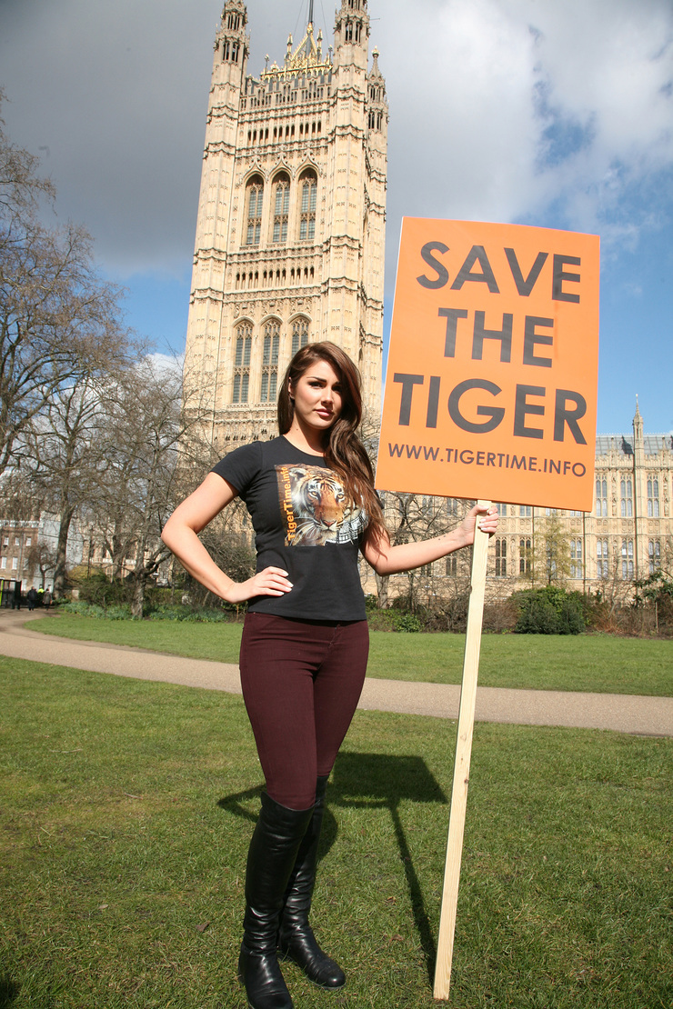 Lucy Pinder Fights For Tigers