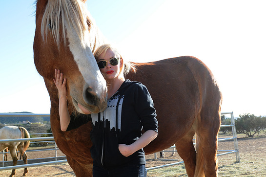 Rose McGowan Visits The Gentle Barn