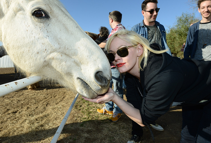 Rose McGowan At The Gentle Barn