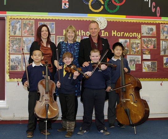 Sting and Kathryn Tickell visit In Harmony Newcastle Gateshead