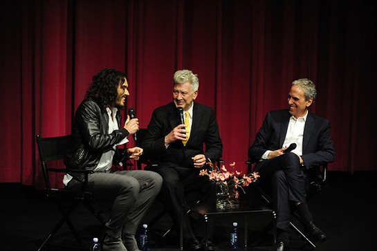 Russell Brand and David Lynch On Stage Russell Brand and David Lynch On Stage