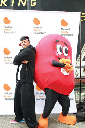 Nick Cannon Enjoys the Kidney Walk with Sidney the Kidney.