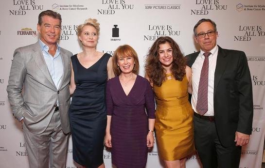 Pierce Brosnan, Trine Dyrholm, Debra Berenson, Ariana Berenson, and Dr. James Berenson