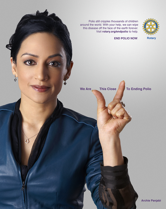Actress Archie Panjabi lets the world know we are 'This Close' to eradicating polio.