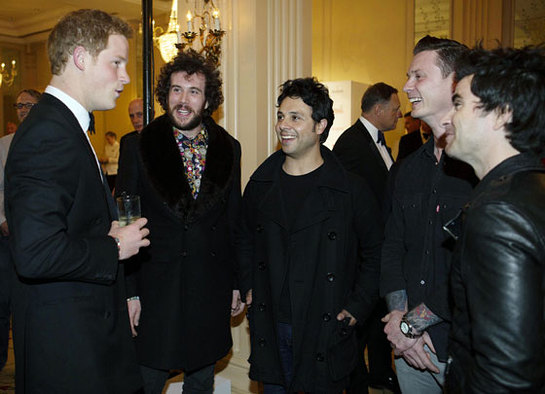 Prince Harry meets the Stereophonics at the Crystal Ball Gala Dinner