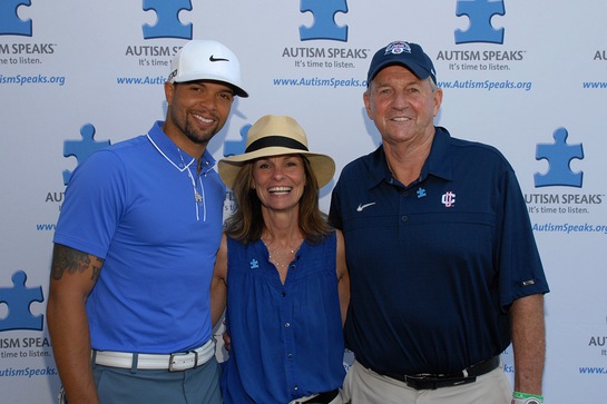 Deron_Williams with Autism Speaks President Liz Feld and Jim Calhoun