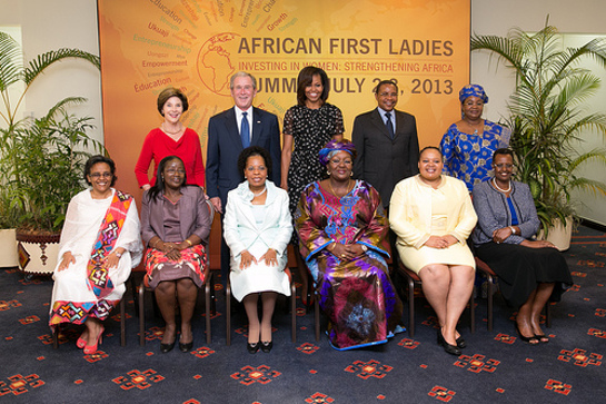 George and Laura Bush Join Michelle Obama and the African First Ladies