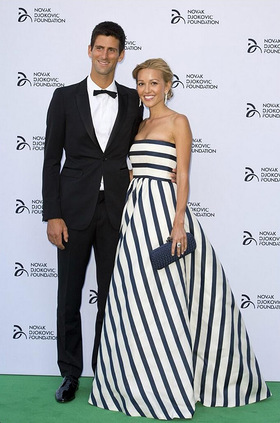 Novak Djokovic and girlfriend Jelena