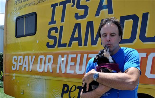 Kevin Nealon At PETA's Spay and Neuter Clinic