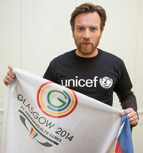 Ewan McGregor Supports UNICEF Glasgow 2014 Commonweath Games Initiative