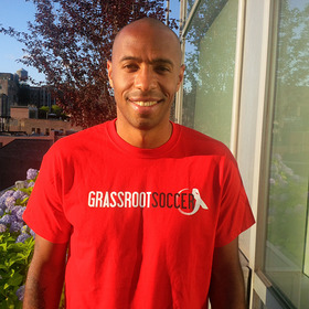 International soccer star Thierry Henry supports Grassroot Soccer's work to empower youth to stop HIV