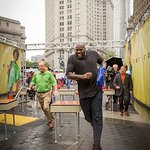 Shaq O'Neal Runs Obstacle Course For Charity