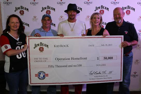 Kid Rock was in Dallas last month to present a $50,000 check on behalf of Beam Inc. to Operation Homefront