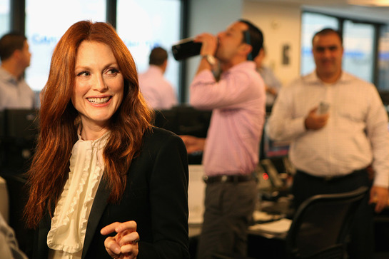 Julianne Moore fundraises at Cantor Fitzgerald's Annual Charity Day hosted by Cantor Fitzgerald and BGC Partners, at the Cantor Fitzgerald offices on September 11, 2013 in New York Julianne Moore fundraises at Cantor Fitzgerald's Annual Charity Day hosted by Cantor Fitzgerald and BGC Partners, at the Cantor Fitzgerald offices on September 11, 2013 in New York