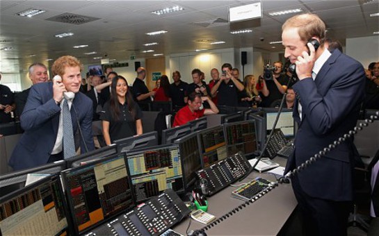 Prince William and Prince Harry Trading for Charity at the 2013 BGC's Charity Day