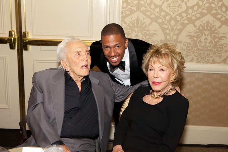 Nick Cannon With Kirk and Anne Douglas