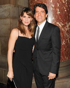 Actor and Save the Children artist ambassador Jennifer Garner with Mark Shriver, senior vice president for Save the Children.