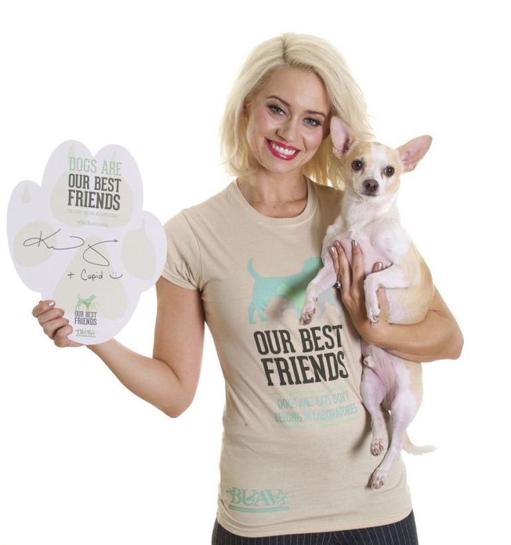 Kimberly Wyatt with her dog Cupid