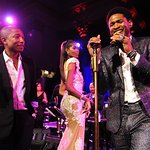 Usher Joins Pharrell Williams Onstage At Angel Ball