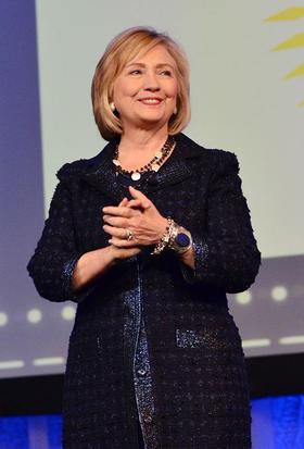 Hillary Rodham Clinton speaks on stage at the Pennsylvania Conference for Women 2013 at the Philadelphia Convention Center on November 1, 2013 in Philadelphia