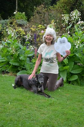 Jilly Cooper supporting the BUAV's Our Best Friends campaign