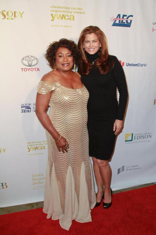 Faye Washington YWCA Greater Los Angeles Chief Executive Officer and Kathy Ireland at 2013 Rhapsody Ball.