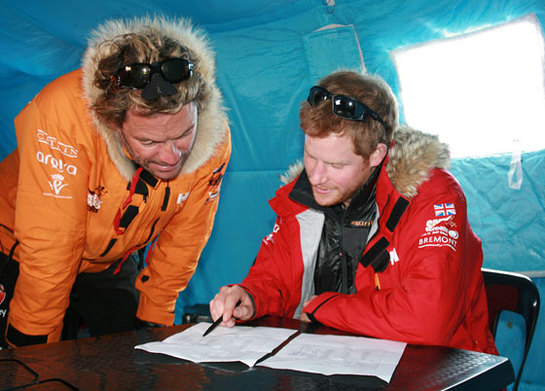 Prince Harry and Dominic West check kit weights