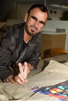 Ringo Starr joined today in the national #GivingTuesday movement by donating twenty-five autographed jackets to be sold on eBay in support of WaterAid 