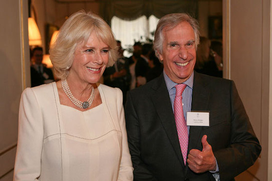 The Duchess of Cornwall with Literacy Hero Henry Winkler