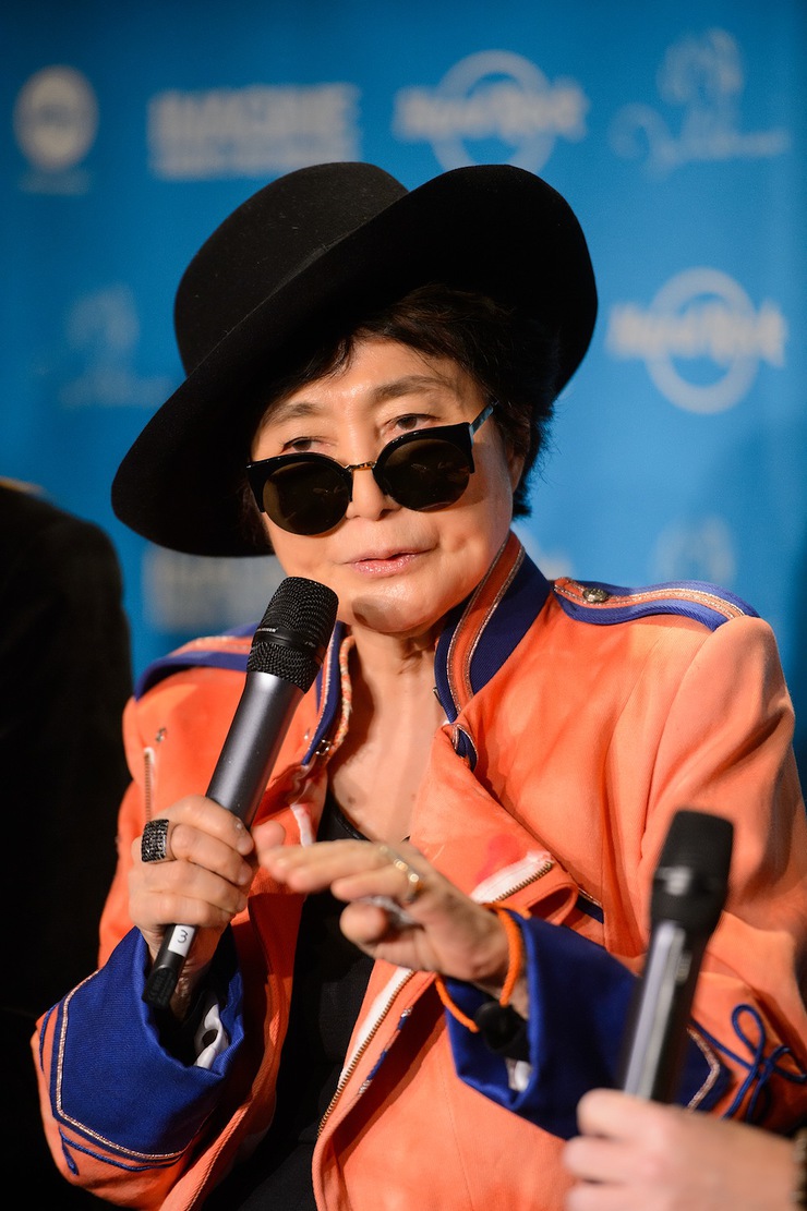 Yoko Ono Lennon appears at Hard Rock Cafe Tokyo on Thursday, December 5, 2013, to speak about her efforts to eliminate childhood hunger worldwide through Hard Rock’s 6th annual IMAGINE THERE’S NO HUNGER campaign