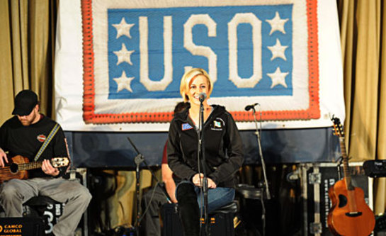 Pickler and her band performed for the troops on Dec. 21.