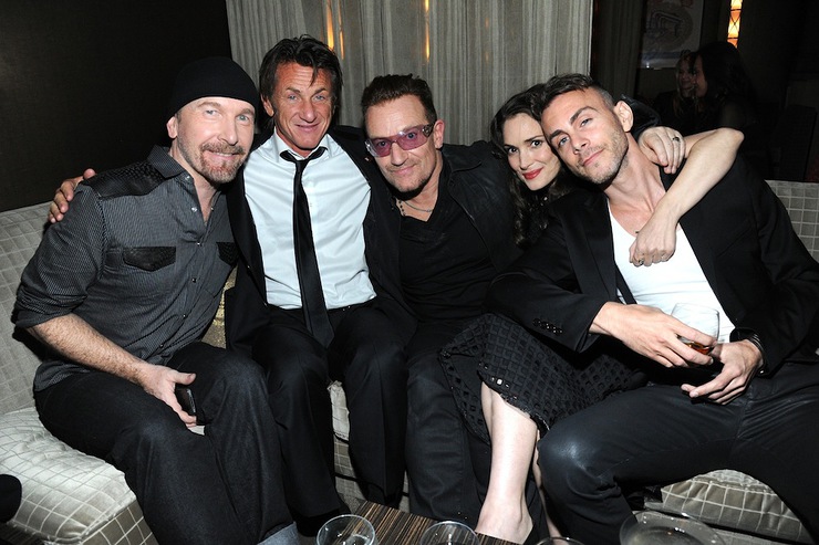 The Edge, Sean Penn, Bono, Winona Ryder and Asaf Avidan