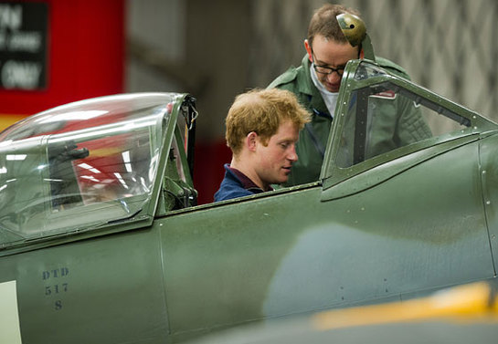 Prince Harry In A Spitfire