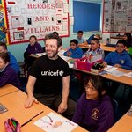 Michael Sheen Visits Hafod Primary School in Swansea With UNICEF