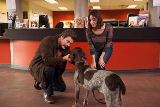 Nick Offerman and Aubrey Plaza