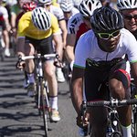 Cyclist Represents Elton John AIDS Foundation