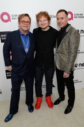 Elton John, Ed Sheeran and David Furnish