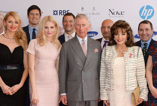 The Prince of Wales with celebrity ambassadors at The Prince's Trust Celebrate Success Awards