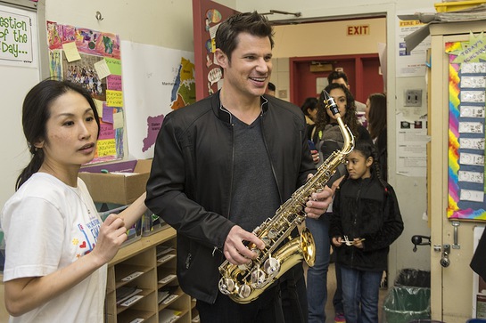 VH1 Big Morning Buzz Live host, Nick Lachey, attends the SAVE THE MUSIC FAMILY DAY